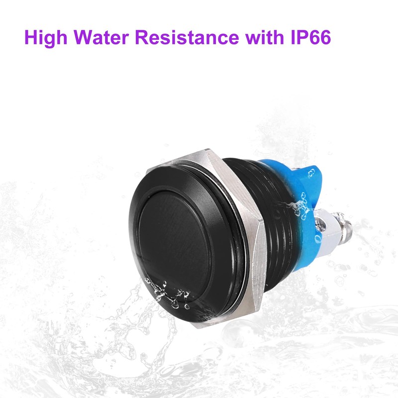 DMiotech 1 Pcs 19mm / 3/4" Push Button Switch, IP66