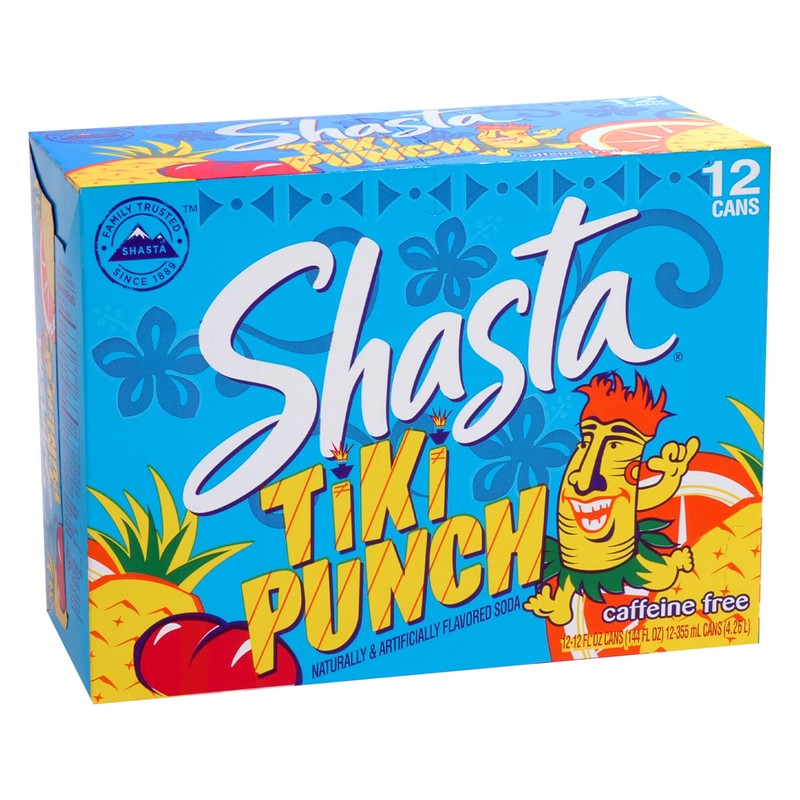 Shasta Tiki Punch | 12-Pack of 12oz Cans | Tropical