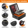 ENGPOW Fireproof Document Box with Lock, Fireproof Water Resistant Heat