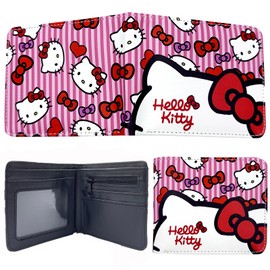 dcas Cartoon Purse Pink, Cute Foldable Purse with Cat Pattern, Kids Small PU Wallet, Cartoon Character Bifold Wallet, Popular Children's Wallet (4.5 x 3.5 Inches), pink, Modern