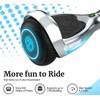 Hoverboard with Speaker – 6.2mph Top Speed, Chrome Finish, for