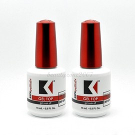 KUPA 2 Bottles Kupa Gelfinity Gel TOP COAT No Wipe UV/LED Cure Soak Off 0.5oz