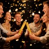 5-Pack Gold Confetti Poppers, 12-Inch Recyclable Confetti Cannons for Weddings,