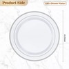 BESTVIP 100PCS Silver Plastic Plate, 10.25 Inch Disposable Dinner Plate