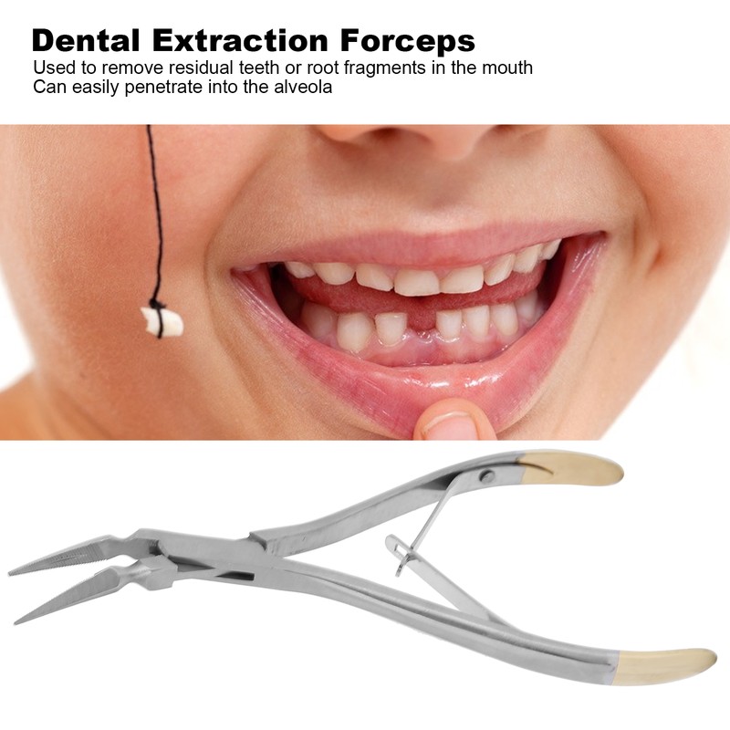 Dental Extracting Forceps Stainless Steel Dental Root Residual Fragment Forceps