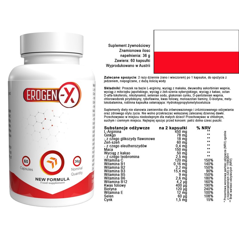 Erogen X - 120 Capsules (2 x 60 Capsules) -