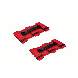 Tiardey 2er Pack Griffgriff Set Kompatibel mit Jeep Wrangler TJ YJ JK, einfach zu montierendes 3-Riemen-Design für Modelle von 1987 bis 2020 (rot)