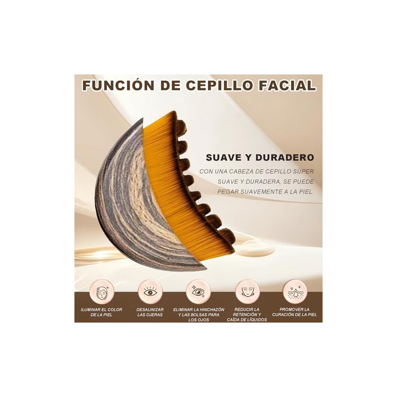 2PCS Cepillos Faciales Para Drenaje Linfático, cepillo de masaje linfático,