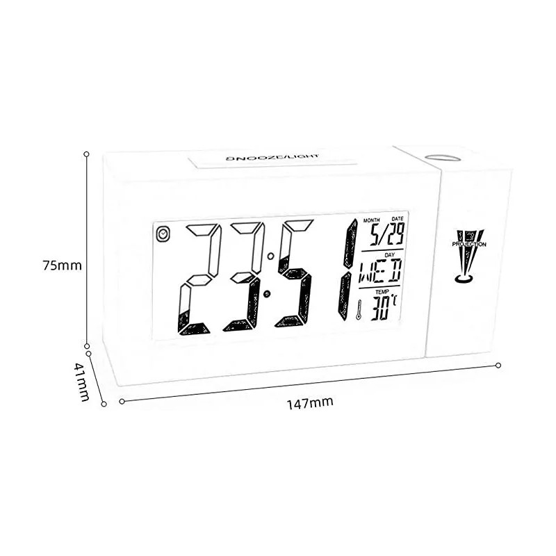 XOF Reloj Despertador Con Proyector Digital 908182