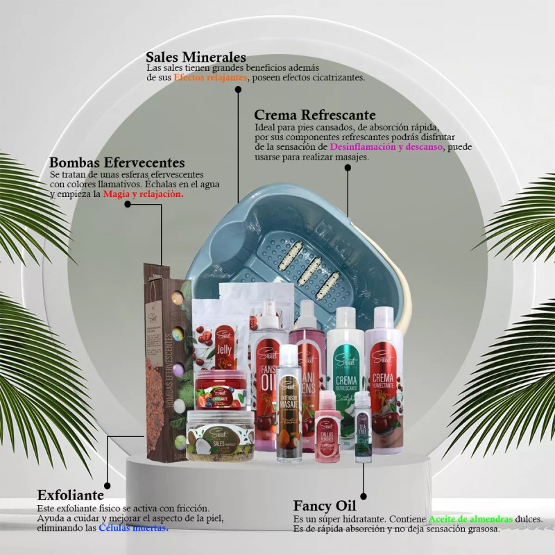 Sweet Natural Spa Kit De Spa Premium Pedicura & Manicura