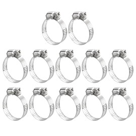 uxcell Worm Gear Hose Clamp, 12pcs 3/4" - 1 1/4" Adjustable Stainless Steel Hose Clamps Duct Clamp for Securing Hose, Pipe, Plumbing, Tube and Fuel Line