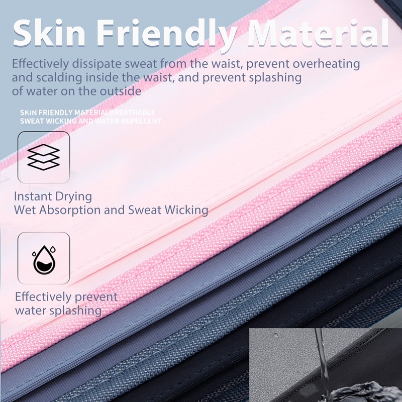 Running Waist Bag Multi Independent Pockets Elastic Breathable Thin Light