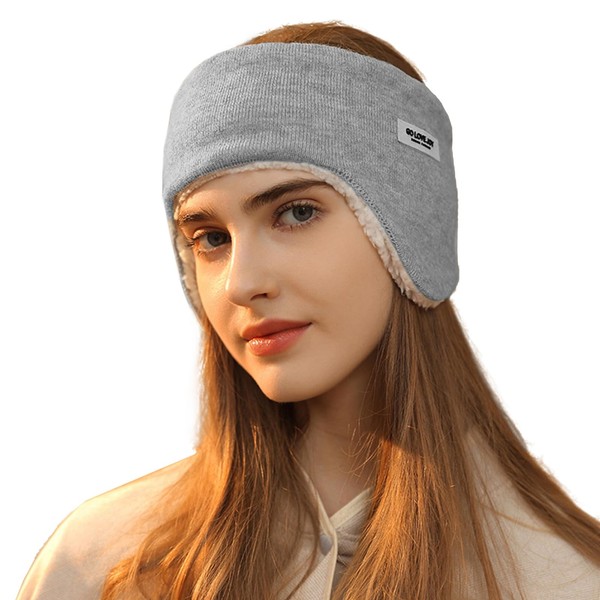 Surblue Ear Warmer Fuzzy Fleece Lined Winter Ear Headband Full