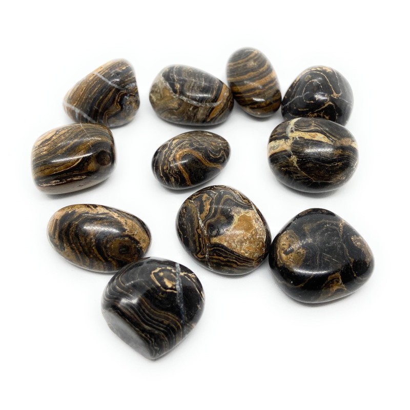 Stromatolite Small Crystal Tumbled Stones - 3 Pc