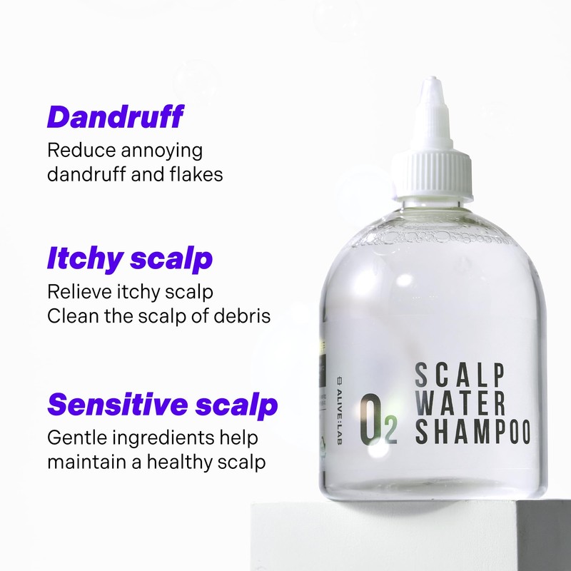 ALIVELAB O2 Scalp Water Shampoo for Sensitive Scalp, Itchy, Anti