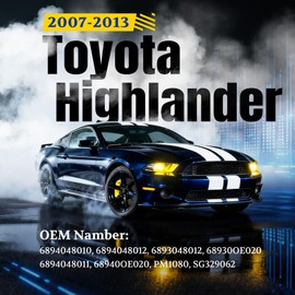 ARANA Rear Window Struts Lift Support for Toyota Highlander 2007-2013, Back Glass Window Replacement Shocks Fits Toyota Highlander Base/Hybrid/Limited/SE/Plus Sport Models(Not The Liftgate), 2 Pcs