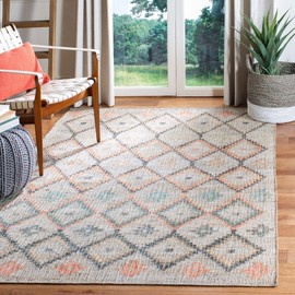Safavieh KLM753G-5 Kilim Collection KLM753G Beige and Gold Premium Wool (5' x 8') Area Rug