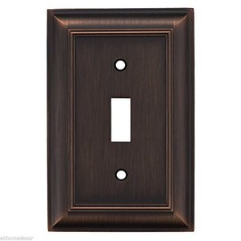 Allen + Roth 1-Gang Oil-Rubbed Bronze Standard Toggle Wall Plate Item # 139711
