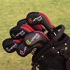Craftsman Golf 11pcs /Set (4,5,6,7,8,9,A,S,P,L,X) Synthetic Leather Black with Red