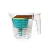 Measuring cup and measuring spoons set with one scraper one