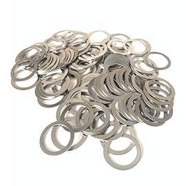 WKOOA Metal Shim Washers Stainless Steel Ultrathin Gasket Thin Flat Washer Pack of 100-12x16x0.5