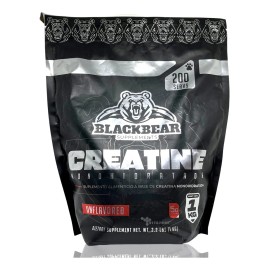 Creatina Monohidratada 1 Kg Blackbear 200 Servicios Bolsa Sabor NA