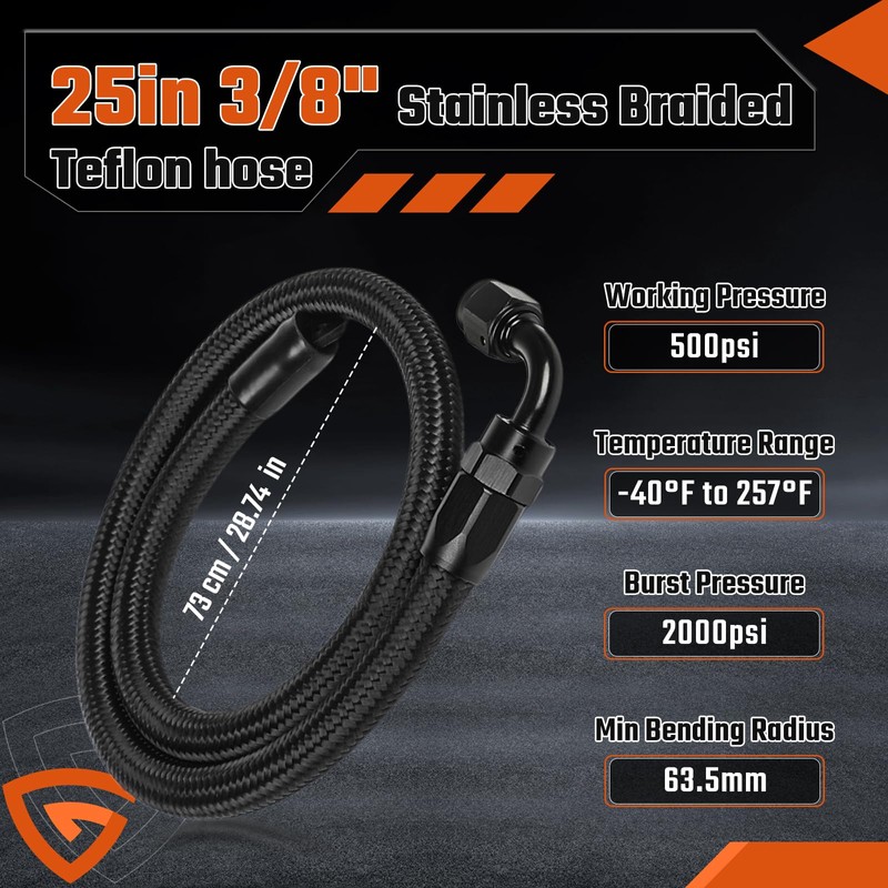 6AN Power Steering Pump Hose Kit Compatible with Chevy C10