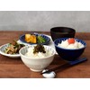 ih-007-01 Tableware East Rice Bowl, Blue Tokusa, Japanese Tableware, Blue