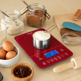 Ozeri Touch III 22 lbs (10 kg) Baker's Kitchen Scale with Calorie Counter, in Tempered Glass