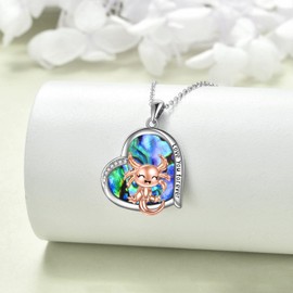 YAFEINI Axolotl Gifts Sterling Silver Axolotl Pendant Necklace Heart Axolotl Jewellery for Women Girls Christmas Gifts, Sterling Silver, Not known.