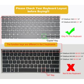 Keyboard Cover Skin for 2025 2024 HP EliteBook 1040 G11 14 Inch, HP EliteBook 640 645 G11 14 Laptop Protector(Not Fit 1040 640 645 G10), Gradual Pink