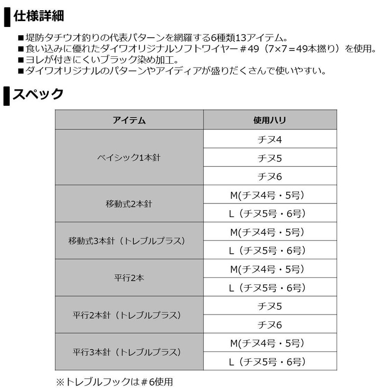 ダイワ(DAIWA) 快適堤防タチウオ仕掛ケ平行2本針M 685283