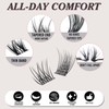 Cluster Lashes,Lankiz Individual Eyelashes D Curl 10-16mm Reusable DIY Individual