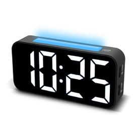 Topski Loud Alarm Clocks for Bedrooms Heavy Sleepers, Digital Clock with Night Light, Large Display, Dual Alarm, Snooze, Dimmable Bedside Alarm Clock for Kids Teens Boys Girls