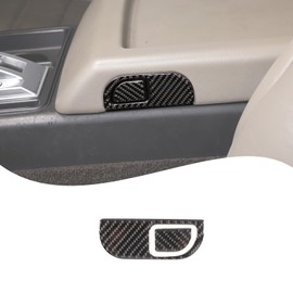 Lcojicep Center Console Armrest Switch Trim Sticker Compatible with Hummer H2 2003-2007 Real Soft Carbon Fiber Center Console Armrest Switch Trim Sticker Arm Rest Open Button Cover