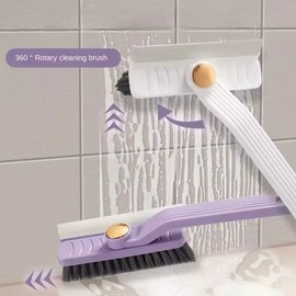 360 Rotating Tile Cleaning Brush - Hard Bristle Scrubber for Bathroom & Kitchen