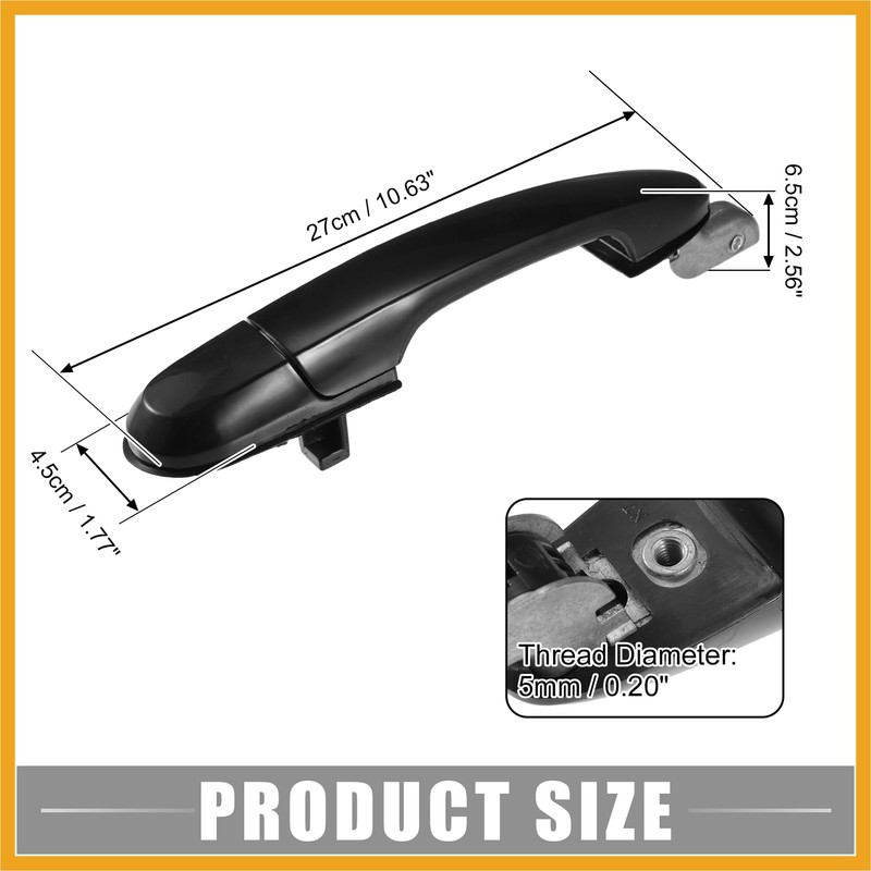Partuto Rear Left Car Exterior Door Handles for Hyundai Tucson