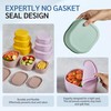 ISSEVE 6Pcs/Set Nesting Silicone Food Storage Containers with Lids, BPA