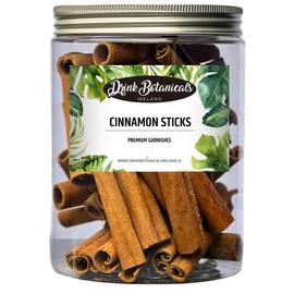 Whole Cinnamon Ceylon Sticks | 30+ Sticks | 8cm Long | 170 Grams, 4.9 Oz | Cinnamon Cassia Spice | For Tea, Desserts, Cocktail Garnish, Cooking, Infusing | 100% Natural, Non-GMO | PET Recyclable Jar