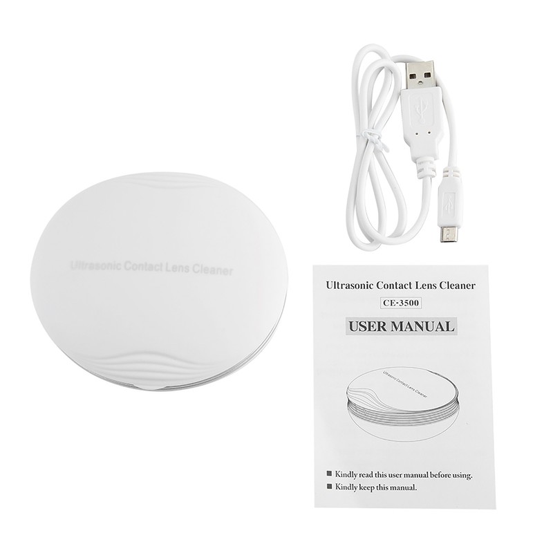 Ultrasonic Contact Lens Auto Cleaner Eye Protein Cleaning Case with
