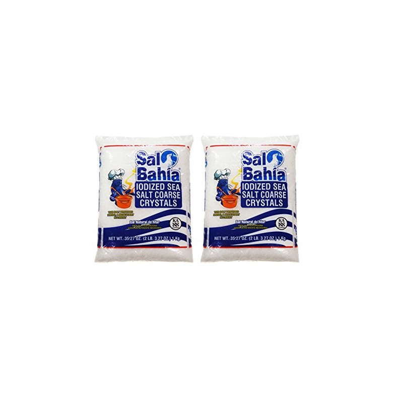 2 Set - Sal Bahia Iodized Sea Salt Coarse Crystals