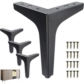 Patas para Muebles,4 Patas de Muebles de Metal de 10cm,Patas Triangulares Mate de Repuesto para Sofá, Mesa de Café, Estantería, silla, tocador, soport