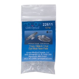 GMS Optical Oval Shaped Slide-in Nose Pads - 11mm (10 Pair)