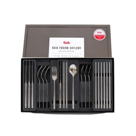 Fissler Asia Fusion Cutlery 4-Person Set 16P (4 Spoons + 4 Chopsticks + 4 Forks + 4 Knives) / 휘슬러 아시아 퓨전 커트러리 4인 세트 16P(수저4P+젓가락4P+포크4P+나이프4P)