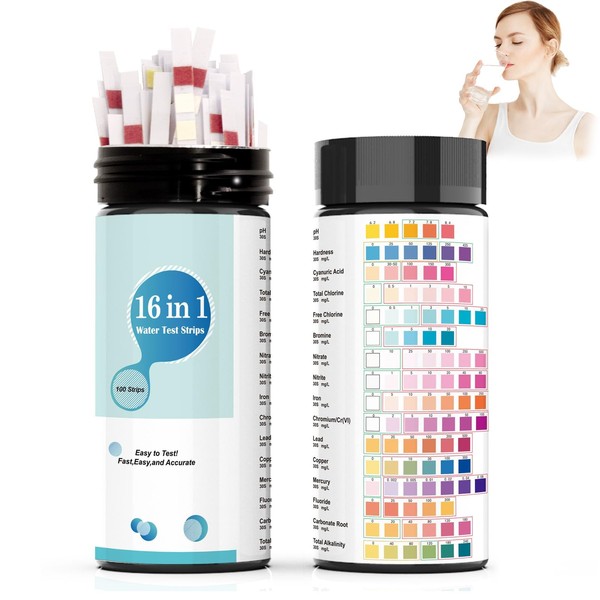 100pcs Hot Tub Testing Strips 16 in 1, Test Strips