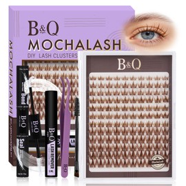 B&Q Brown Eyelash Cluster Set for Eyelash Extensions 8-16 mm