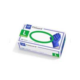Medline FitGuard Prime Nitrile Exam Gloves, Disposable Gloves, Dark Blue, 250 Count Rubber Box Cleaning Personal - size: medium