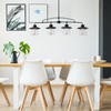 GLOBE Electric 65382 4-Light Pendant, Oil Rubbed Bronze, Clear Glass