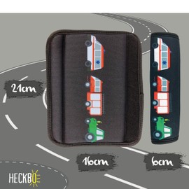 HECKBO 1 x Car Seat Belt Pad Children's Fire Brigade Tractor Ambulance