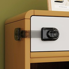EUDEMON - Paquete de 3 cerraduras de seguridad para niños, para cajones, refrigeradores, inodoros, armarios, hornos, armarios, cierres multiusos, fáciles de instalar, sin taladrar (negro transparente)
